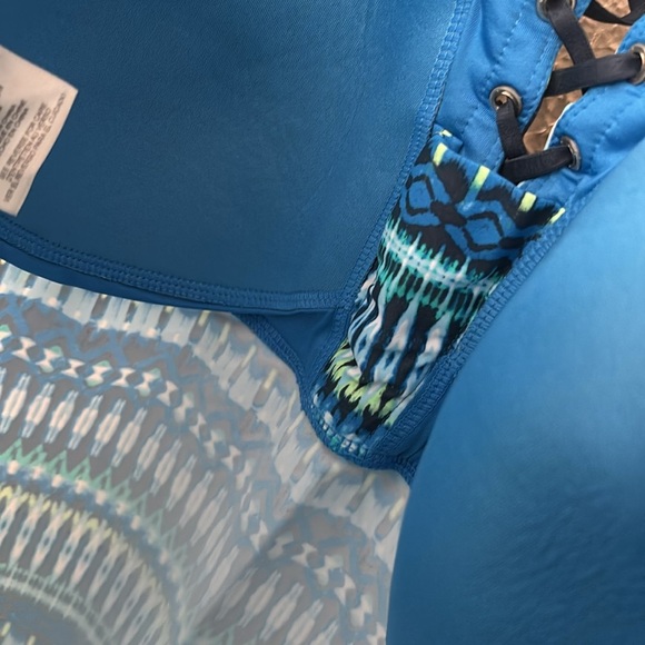 Women’s Plus Size Free Country Swim Top, 2X, Blue - Picture 6 of 8